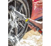 InnovaGoods - Brosse rotative multifonctions pour tuyau jumelé, Nettoyage efficace à 360°, Régulateur de pression de, Installation facile, Blanc, 39x7x7 cm, Plastique