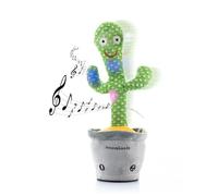 InnovaGoods® Cactus Bailarin, Cactus Bailarin répète l'espagnol, Jouet en Peluche Cactus Danse, Répète ta Voix et enregistre, Lumières Multicolores et 120 chansons