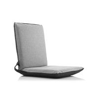 InnovaGoods® Chaise de Sol Sitinel, Confortable et Fonctionnelle, avec Dossier inclinable et Coussin rembourré, Couleur Noir et Gris, matériau en Plastique et 60% Coton
