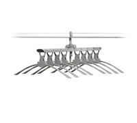 InnovaGoods - Cintre Multiple 8 en 1 Spavver, Optimisation d'Espace, Design Pliable et Polyvalent, Rotation 360º, Gris, Standard, Plastique