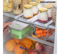 InnovaGoods - Conservateur alimentaire de Prefo, garde les aliments frais, design multifonctionnel et anti-éclaboussures, idéal pour les tomates cerise et plus, vert, silicone