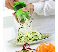 InnovaGoods - Coupe-légumes en spirale Spiru, Cuisine saine et originale, Facile à utiliser et à nettoyer, Compact et léger, ABS et Acier inoxydable, Vert, 8x8x9 cm