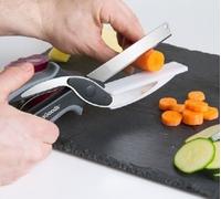 innovaGoods, couteau à ciseaux avec mini-planche à découper intégrée, pizza scissors.