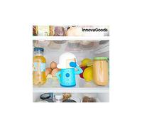 InnovaGoods - Déodorant Réutilisable pour Réfrigérateurs Fummom, Neutralise Mauvaises Odeurs, Éco-Responsable, Fonctionne avec Bicarbonate, Indicateur Mensuel, Bleu, 14x12x9 cm, Plastique