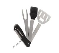 InnovaGoods® Ensemble d'ustensiles pour barbecue 5 en 1 BBKit, tout ce dont vous avez besoin pour cuisiner au barbecue, avec une fourchette, des pinces, une spatule, un couteau et une brosse.