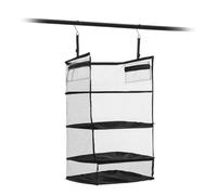 InnovaGoods - Etagère de Rangement Pliable Portative Sleekbag, Organisateur Vêtements et Chaussures, Polyester, Noir, 45 x 74 x 32 cm