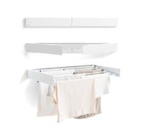 InnovaGoods Étendoir mural pliable rétractable, 100 cm, 6 barres, pour intérieur ou extérieur, économiseur d'espace, design compact, résistant à la corrosion