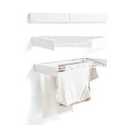 InnovaGoods Étendoir Mural Pliable rétractable, 80 cm, 5 Barres, pour intérieur ou extérieur, économiseur d'espace, Design Compact, résistant à la Corrosion