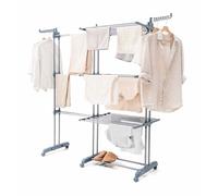 Étendoir pliant vertical extensible avec roues Dolver XL InnovaGoods 30 Barres FIL A LINGE - TANCARVILLE - ETENDOIR - SAC DE