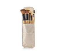 InnovaGoods Femme Set de 5 pinceaux de maquillage en bois Miset avec étui de transport, ..,