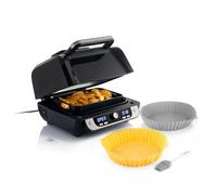 InnovaGoods Friteuse à air 6 l avec grille + moule en silicone friteuse à air, air fryer 3400 W, 12 programmes, écran numérique, anti-adhésif, minuteur, flux d'air 360°
