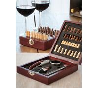 InnovaGoods Games Accessoires à vin, bois & acier inoxydable, Échiquier