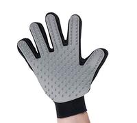 InnovaGoods - Gant de Massage et Brossage pour Animaux, 2-en-1 Silicone Polyester, Nettoyage Profond, Relaxation, Design Ergonomique, Respirant, Taille Unique Ajustable, Gris Noir, 16 x 23 cm