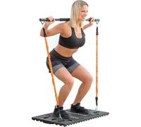 InnovaGoods - Gympak Max Système d'entraînement portable, Entraîneur pour tout le corps à domicile, Bandes de résistance réglables jusqu'à 70kg, Noir, Noir, Caoutchouc naturel