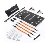InnovaGoods GymPak Max - Système d'Entraînement Portable Tout-en-Un, Résistance 54-70kg, Idéal Jambes/Ceinture, Noir/Orange, Acier/ABS/Caoutchouc/Mousse