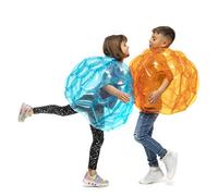 InnovaGoods® Inflatable Bubble Ball BUMPOY, Ballon Gonflable de Collision Humaine, Ballon Gonflable Bleu et Orange, Jouets pour Enfants, extérieur (2 unités)