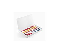 InnovaGoods® Jeu de couteaux en céramique et éplucheur Knoolvs (6 pièces), tranche et épluche les aliments de manière précise et facile, avec des couteaux en céramique et un éplucheur, idéal pour la c