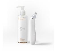 InnovaGoods® Kit de soin du visage au riz, 1 gel nettoyant hydratant, illumine, offre de l'élasticité, 1 nettoyant facial électrique, têtes interchangeables, microcristaux, pour toutes les peaux