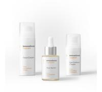 InnovaGoods® Kit de soin du visage au riz, 1 sérum pour le visage, 1 contour des yeux, 1 crème hydratante pour le visage améliore l'élasticité de la peau Illumine, nourrit et rajeunit tous les types