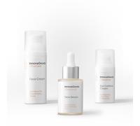 InnovaGoods® Kit de soin du visage avec Kombucha, 1 sérum pour le visage, 1 contour des yeux, 1 crème hydratante pour le visage améliore l'élasticité de la peau, nourrit, adoucit, apporte de la