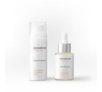 InnovaGoods® Kit de soin du visage Kombucha, 1 sérum pour le visage, hydratant, uniformisant la peau, 1 crème hydratante pour le visage, assouplie, cicatrisante, tout type de peau