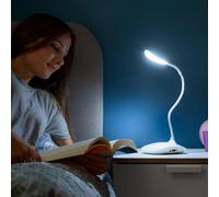 InnovaGoods® Lampe LED de Lum2go Lampe de table avec 3 niveaux d'intensité, lumière blanche et lumière chaude, idéale pour table de nuit, bureau, salon, séjour, bureau et autres pièces.
