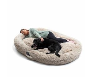 InnovaGoods Lit pour chiens pour humains | Human Dog Bed XXL Beige