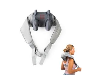 InnovaGoods® Masseur cervical et dorsal 6D, Masseur Mouvement bidirectionnel, masseur cervical 3 vitesses, 3 modes, fonction chaleur jusqu'à 24,5 ºC, masseur dorsal, cervical, épaules, bras, etc.