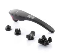 InnovaGoods® Masseur portatif rechargeable Masfin, masse votre corps en profondeur et de manière relaxante, avec 3 têtes interchangeables, idéal pour la maison et le travail.