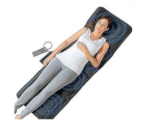 InnovaGoods® matelas de massage corporel chauffant, détend et améliore la circulation sanguine, grande couverture électrique avec 5 modes 4 zonesde massage, tapis de massage électrique 3 niveaux