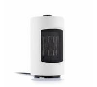 InnovaGoods - MiniHeramik Portable Ceramic Oscillating Heater, Low Power, 2 Puissances 600W/1200W, Thermal Anti-Turnover Protection, Idéal pour les bureaux et les tables, White Black