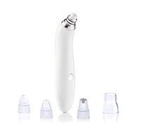 InnovaGoods - Nettoyant visage électrique Pore·Off - Élimine points noirs, 4 têtes - Blanc