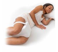 InnovaGoods Oreiller Ergonomique pour Jambes - Mousse Mémoire, Sangle Soutien, Design Papillon, Housse Lavable, Multi-Positions, Gris, Polyester, 20 x 15 x 25 cm + Bande 50,5 cm