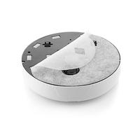 InnovaGoods - Pack 50 Serpillières Microfibre pour Robots Nettoyants, Ultrafin, Léger, Compatible Klinbot & Klinmop, Blanc, Multicolore