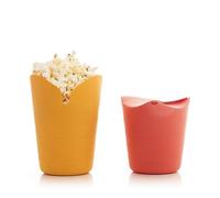 InnovaGoods - Pack de 2 Bols à Pop-Corn Silicone Pliable Popbox, sans BPA, Cuisson Rapide 2-3 Min, Adapté Micro-Ondes et Lave-Vaisselle, Multicolore, 13 x 17 x 13 cm, Silicone