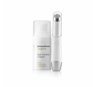 InnovaGoods - Pack de massage pour les yeux anti-âge avec photothérapie, thermothérapie et vibration et contour des yeux Rice Joyglow 15 ml