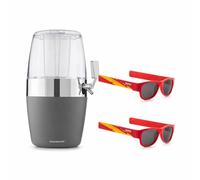InnovaGoods - Pack distributeur de bière réfrigérant et 2 lunettes de soleil enroulables Sunfold Spain Red