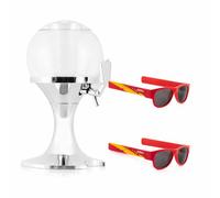 InnovaGoods - Pack distributeur de bière réfrigérant et 2 lunettes de soleil enroulables Sunfold Spain Red