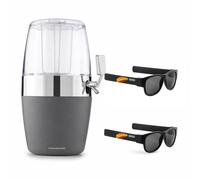 InnovaGoods - Pack distributeur de bière réfrigérant et 2 lunettes de soleil enroulables Sunfold Spain Black