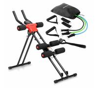 InnovaGoods - Pack machine abdominale pliable et set de bandes de résistance avec accessoires et guide d'exercices