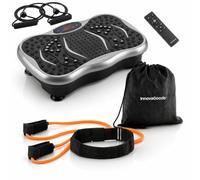 InnovaGoods - Pack plateforme vibrante avec haut-parleur, bandes de résistance et télécommande et ceinture avec bandes de résistance pour fessiers et guide d'exercices