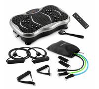 InnovaGoods - Pack plateforme vibrante avec haut-parleur, bandes de résistance et télécommande et set de bandes de résistance avec accessoires et guide d'exercices
