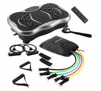 InnovaGoods - Pack plateforme vibrante avec haut-parleur, bandes de résistance et télécommande et set de bandes de résistance avec accessoires et guide d'exercices
