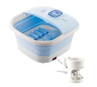 InnovaGoods Pack spa pour pieds pliable avec rouleaux et hydromassage et coupe-ongles avec lumière LED, loupe et lime