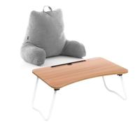 InnovaGoods - Pack table d'appoint pliable multifonction et oreiller de lecture avec accoudoirs