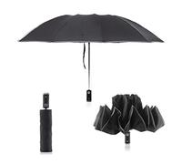 InnovaGoods - Parapluie LED Pliable à Fermeture Inversée, Séchage Rapide, Anti-goutte, Conception Ergonomique, Lumière LED pour Visibilité Accrue, Noir, Médiana