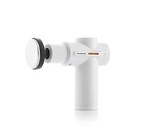 InnovaGoods - Pistolet de Massage Musculaire Chaud et Froid, 6 Vitesses Silencieuses, Écran LCD Tactile, 6 Têtes Interchangeables, Rechargeable et Portable, Blanc/Noir, Acrylonitrile Butadiène Styrène