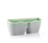 InnovaGoods - Porte-Chaussures Mural Adhésif, Rangement Gain de Place, Design Moderne Vert et Gris, Installation Facile, Pack de 4, Multicolore, 0-6 Mois