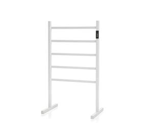 InnovaGoods® Porte-serviettes électrique Autoporteuse ou mural Racwel, Sèche-serviettes électrique, Blanc, Design moderne et élégant, Séchage rapide, 5 Barres, Arrêt automatique, Compact et polyvalent