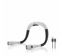 InnovaGoods Rechargeable LED Neck Reading Light - 3 Color Temps, 3 Intensity Levels, Flexible, USB, for Reading & DIY, Multicolor, Silicone